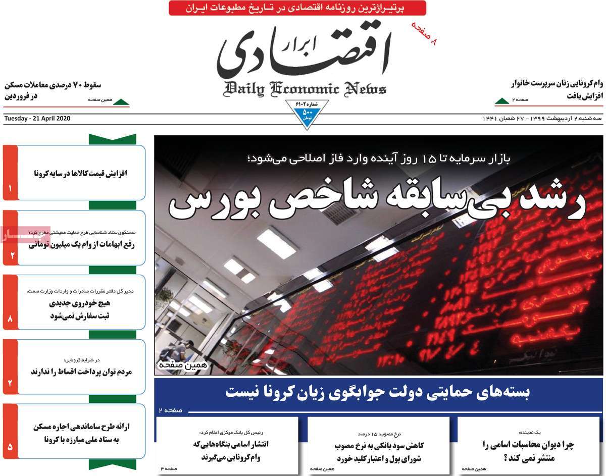 روزنامه ابرار اقتصادی