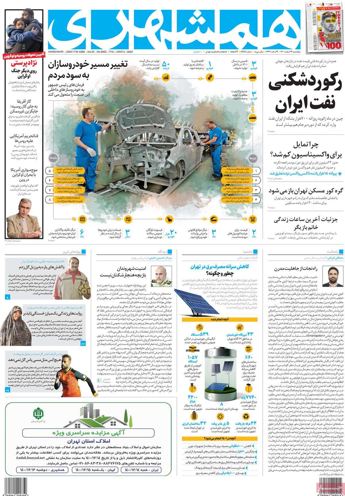 روزنامه همشهری