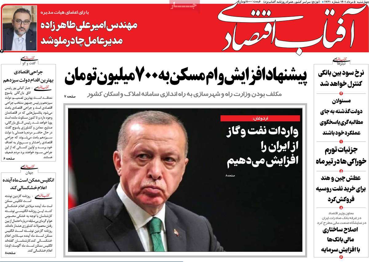 روزنامه آفتاب اقتصادی