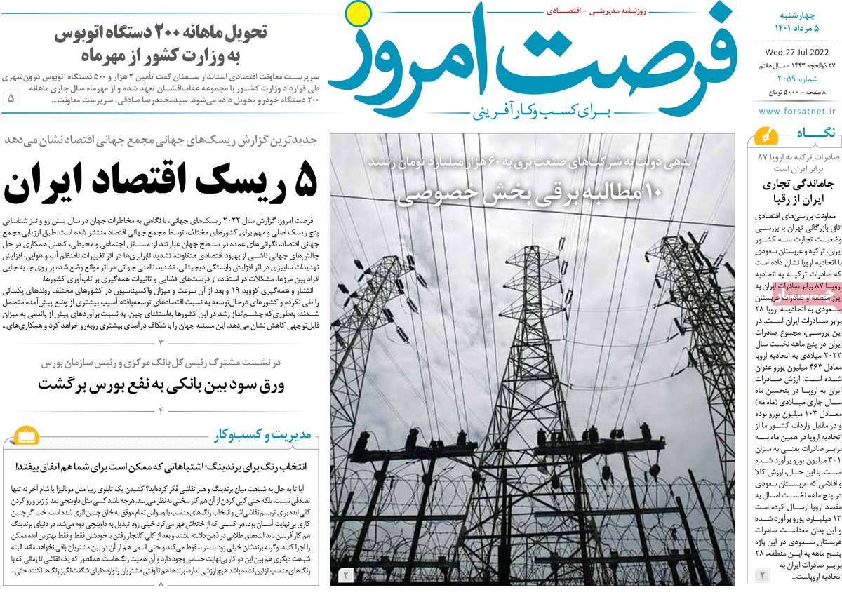 روزنامه فرصت امروز