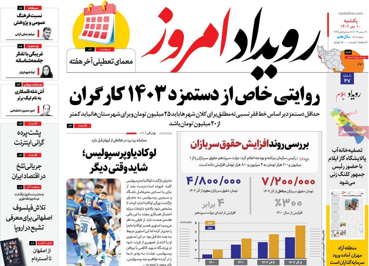 روزنامه رویداد امروز