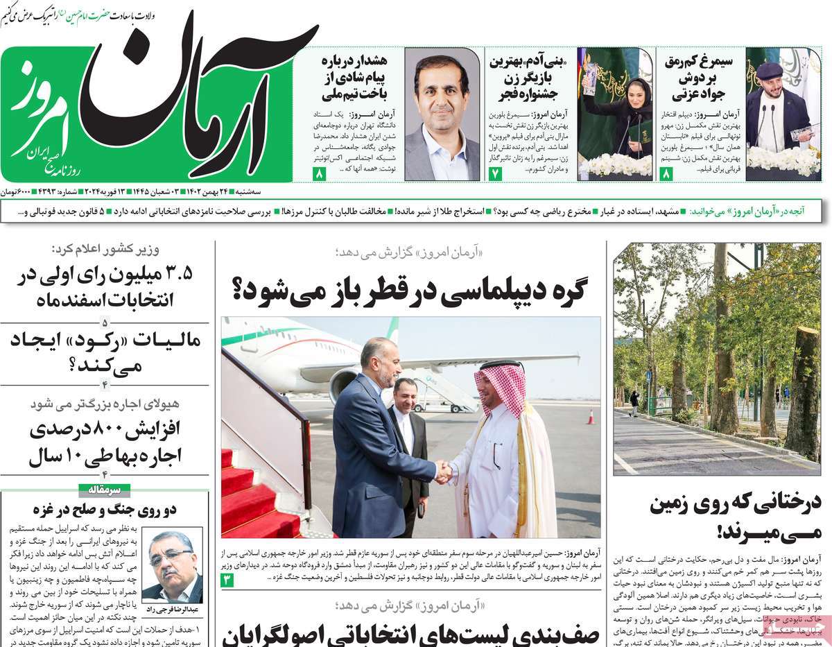 روزنامه آرمان امروز