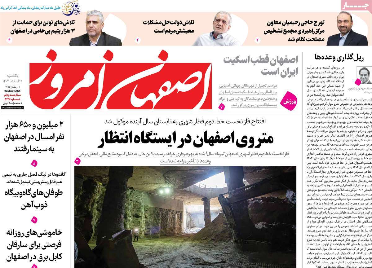 روزنامه اصفهان امروز