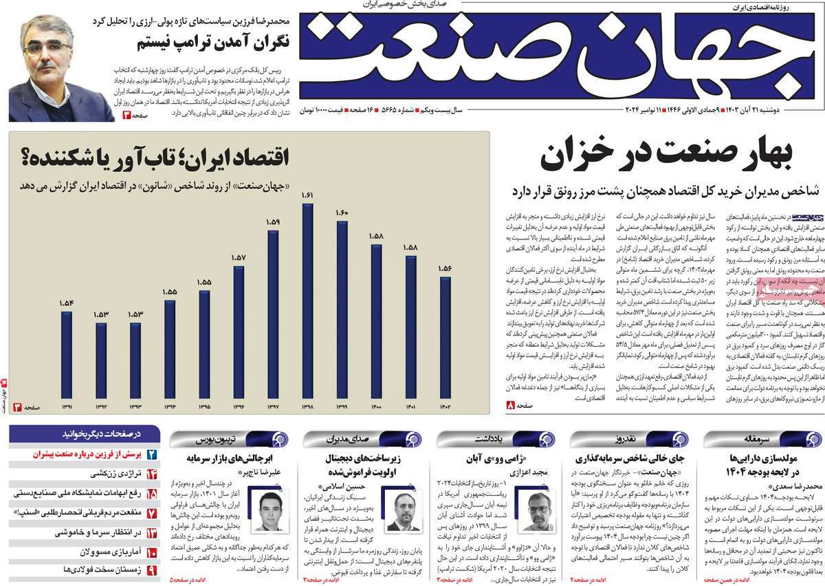 روزنامه جهان صنعت