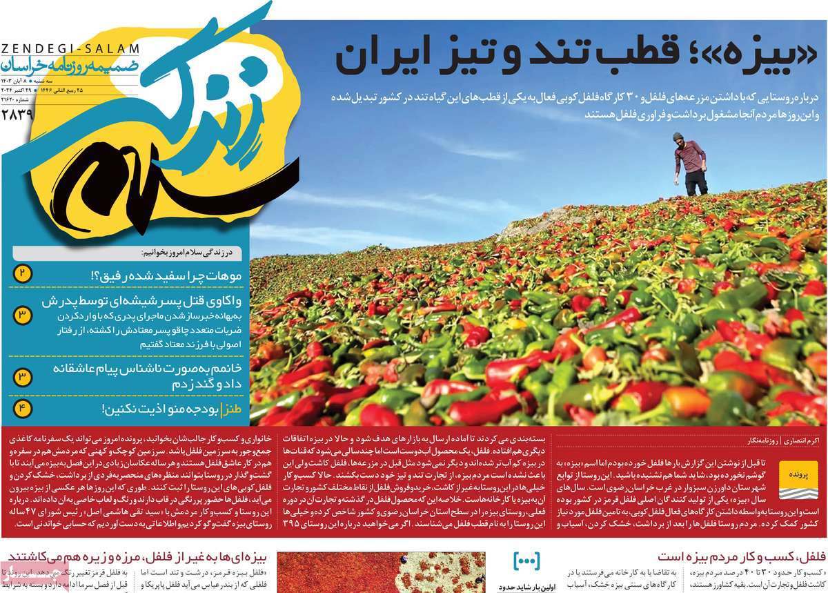 روزنامه زندگی سلام