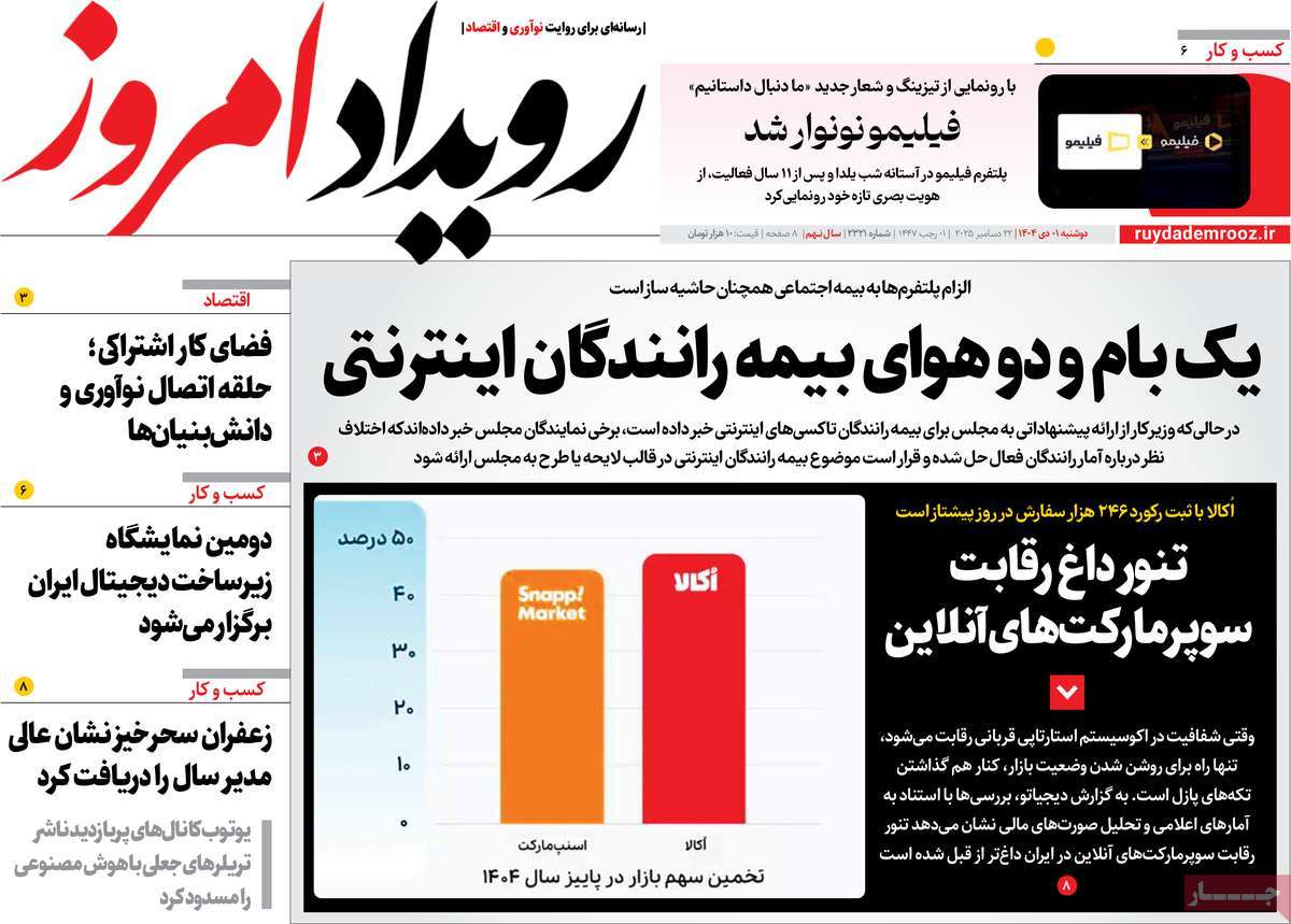 روزنامه رویداد امروز