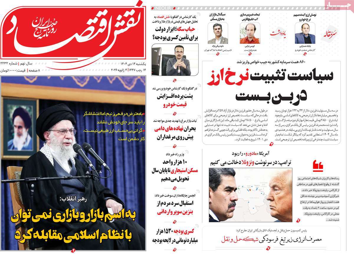 روزنامه نقش اقتصاد