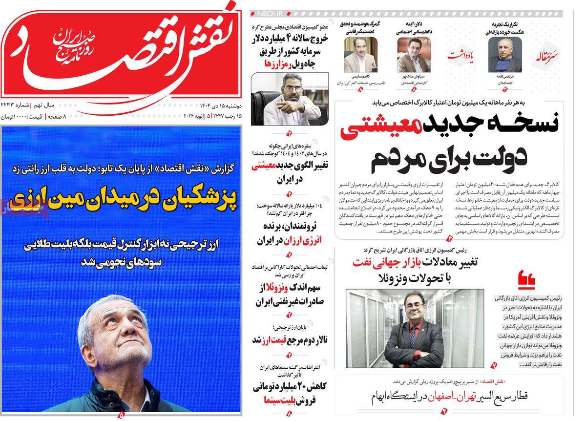 روزنامه نقش اقتصاد