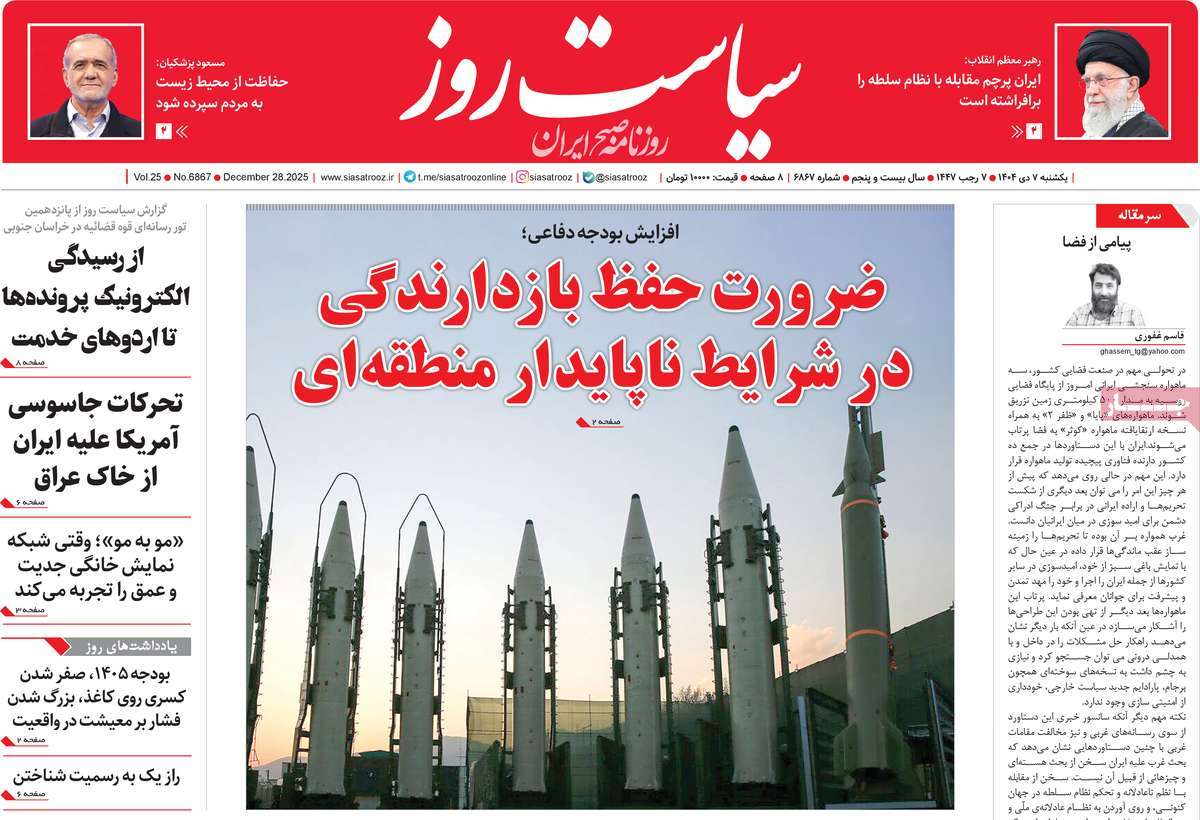 روزنامه سیاست روز