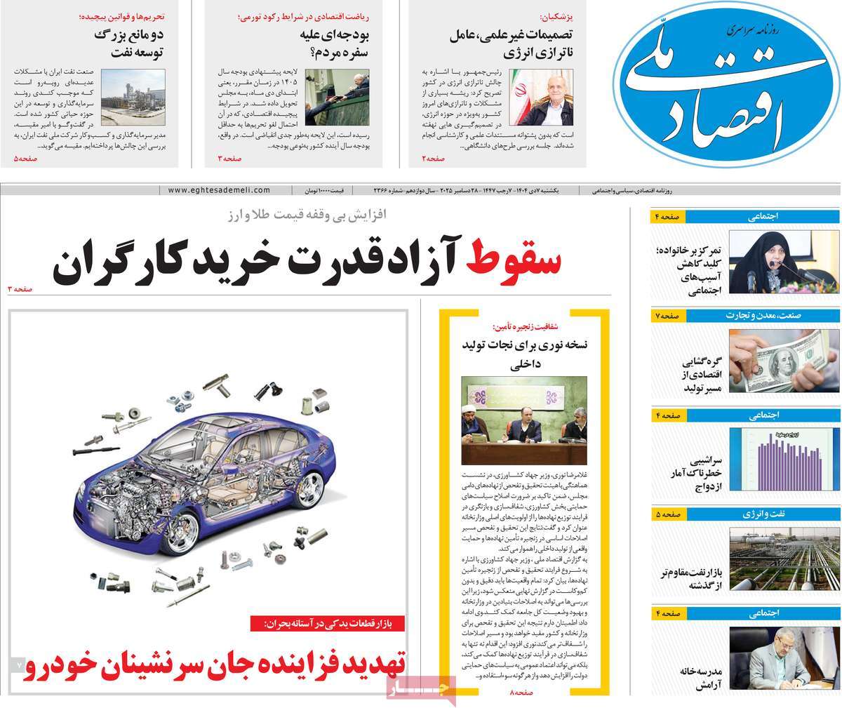 روزنامه اقتصاد ملی