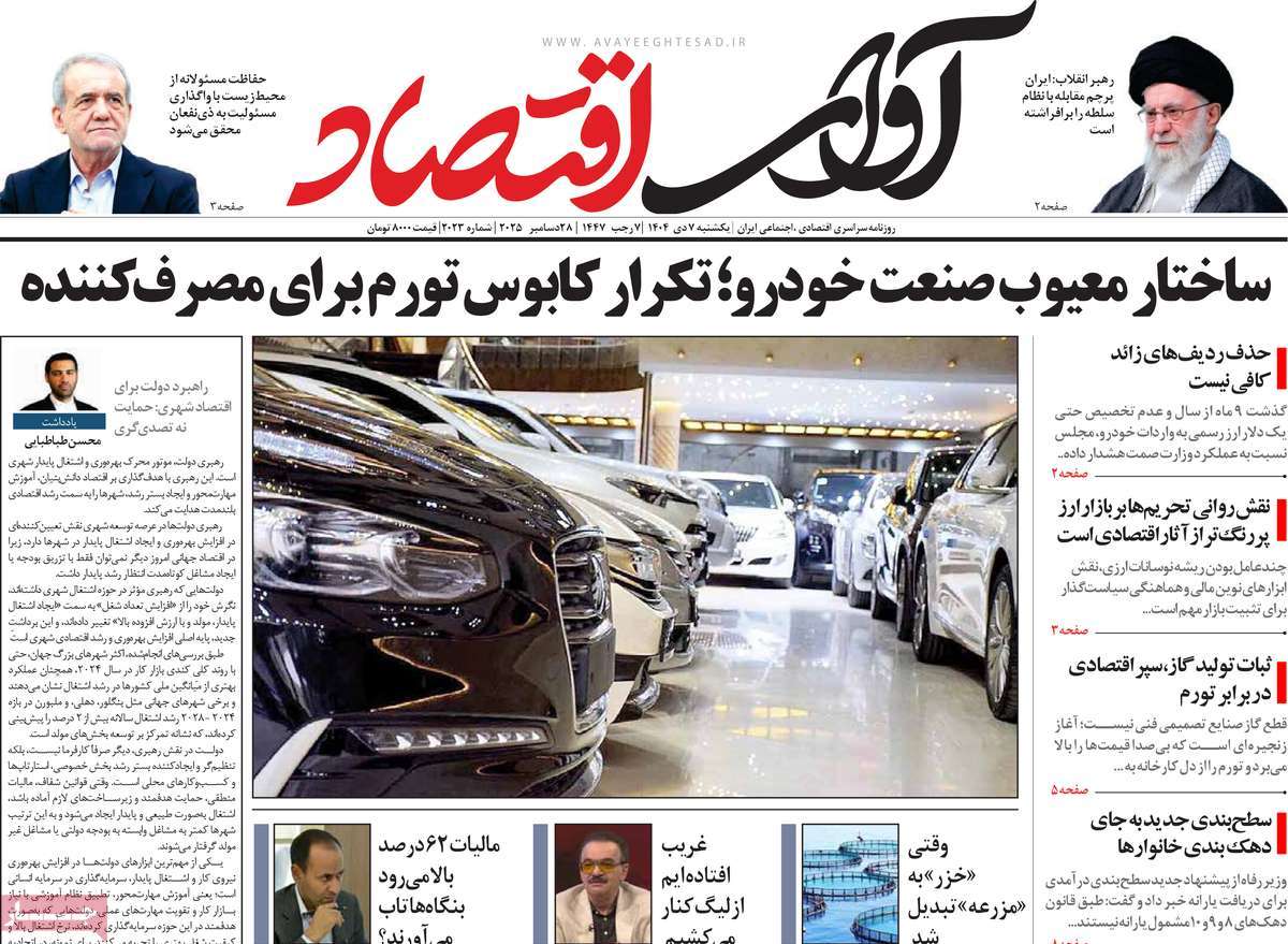 روزنامه آوای اقتصاد