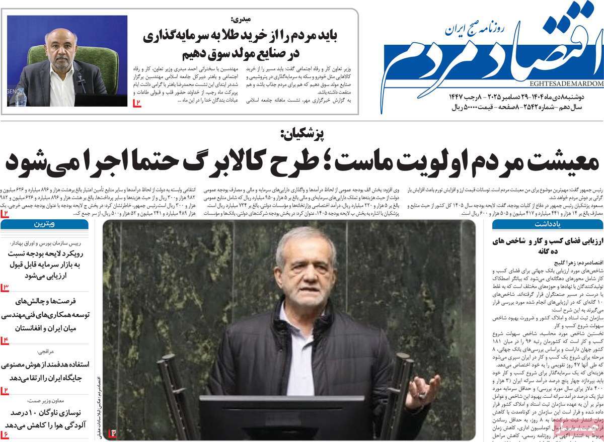 روزنامه اقتصاد مردم