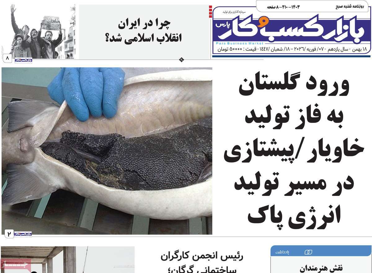 روزنامه بازار کسب و کار پارس