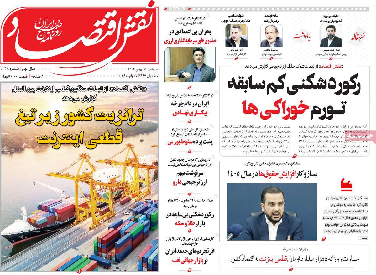 روزنامه نقش اقتصاد