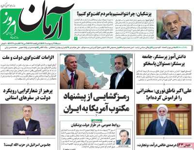 روزنامه آرمان امروز