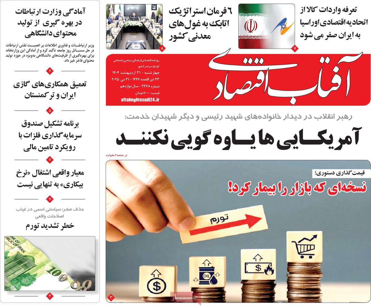 روزنامه آفتاب اقتصادی