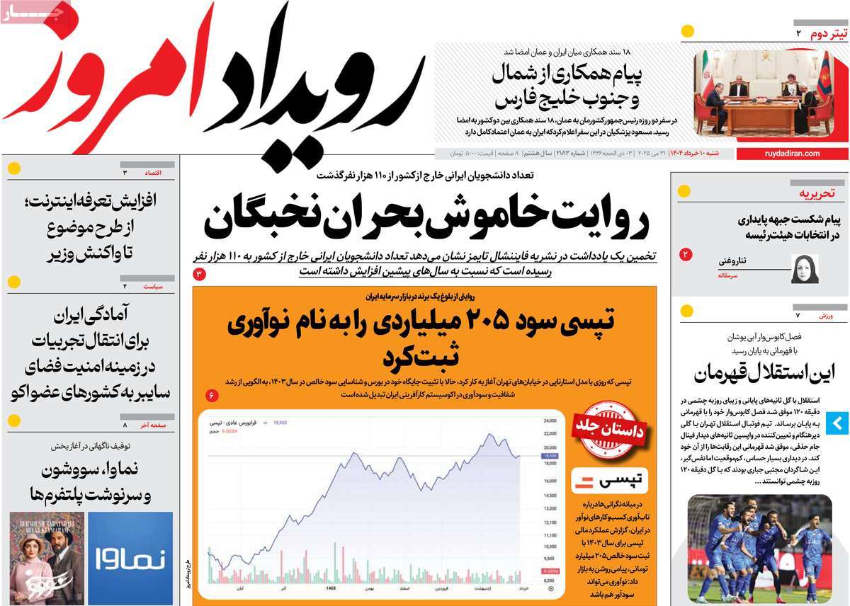 روزنامه رویداد امروز