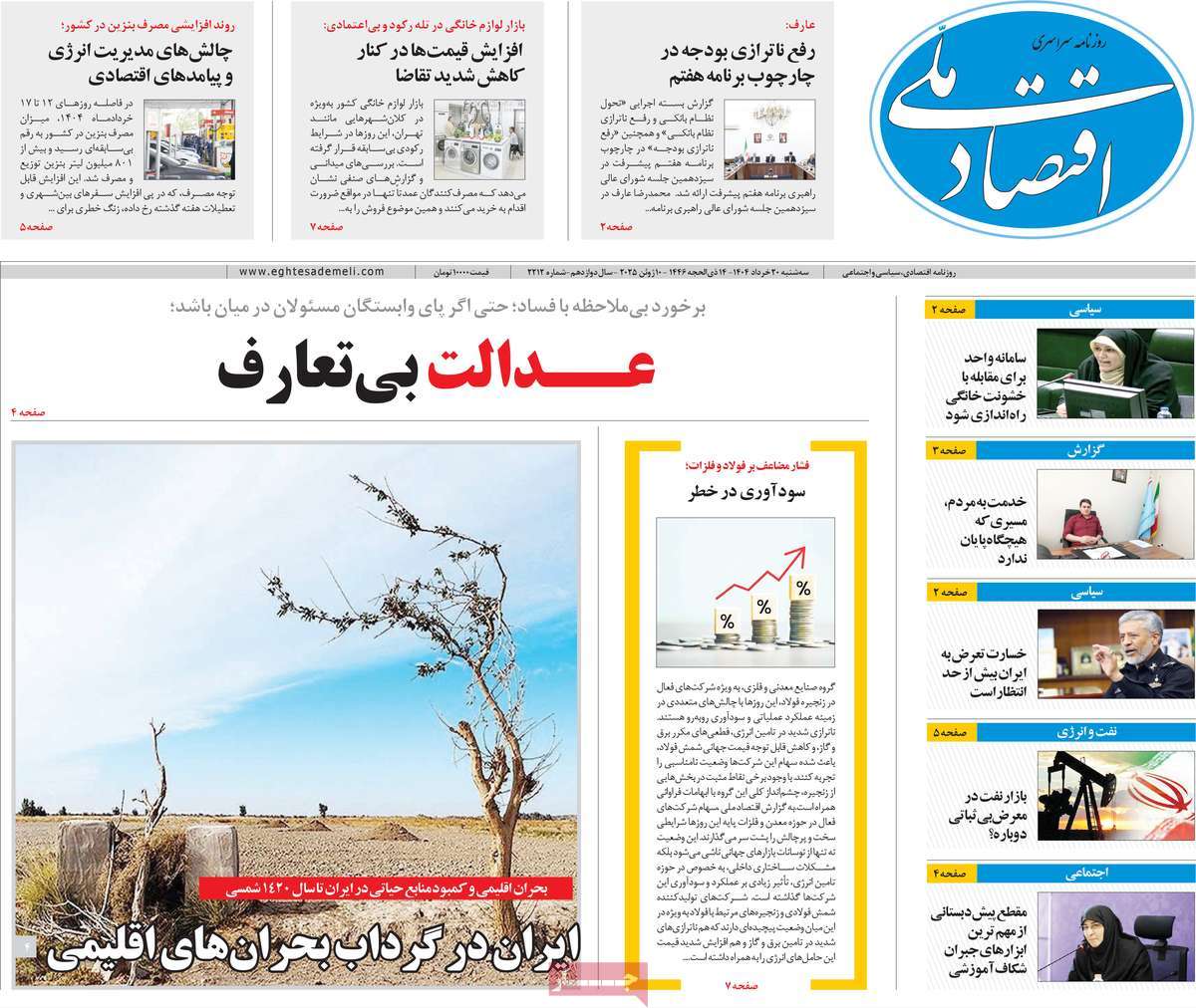 روزنامه اقتصاد ملی