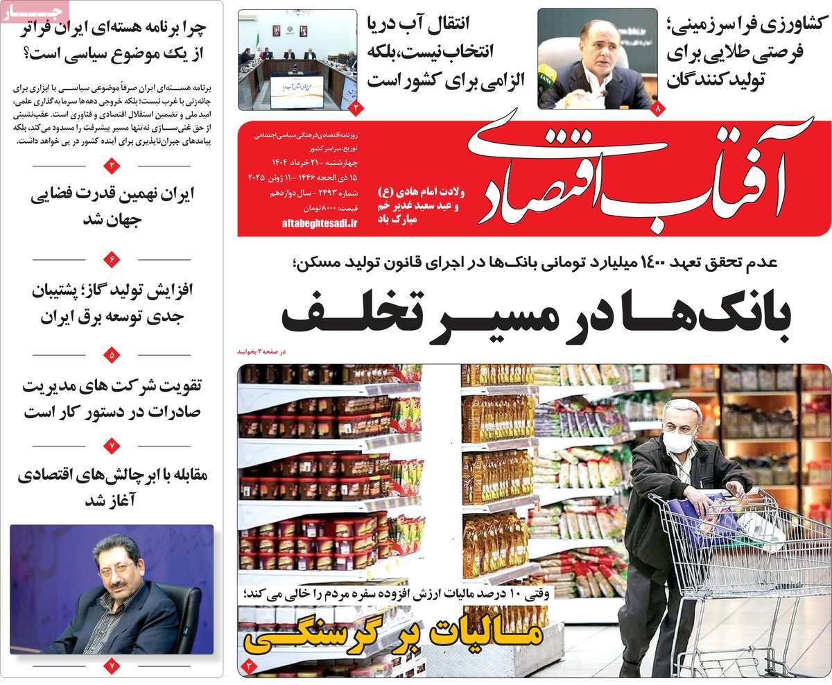 روزنامه آفتاب اقتصادی