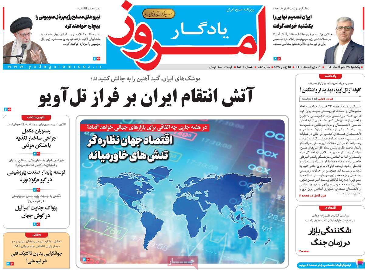 روزنامه یادگار امروز
