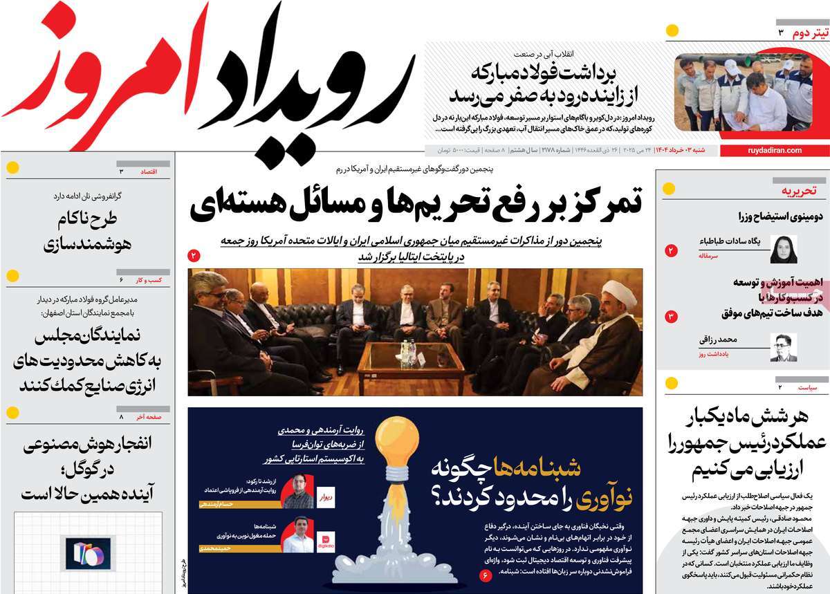 روزنامه رویداد امروز