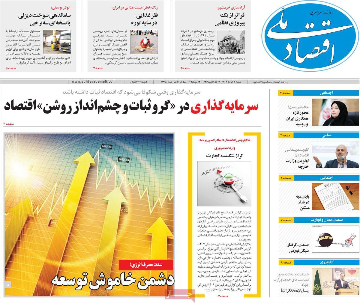 روزنامه اقتصاد ملی
