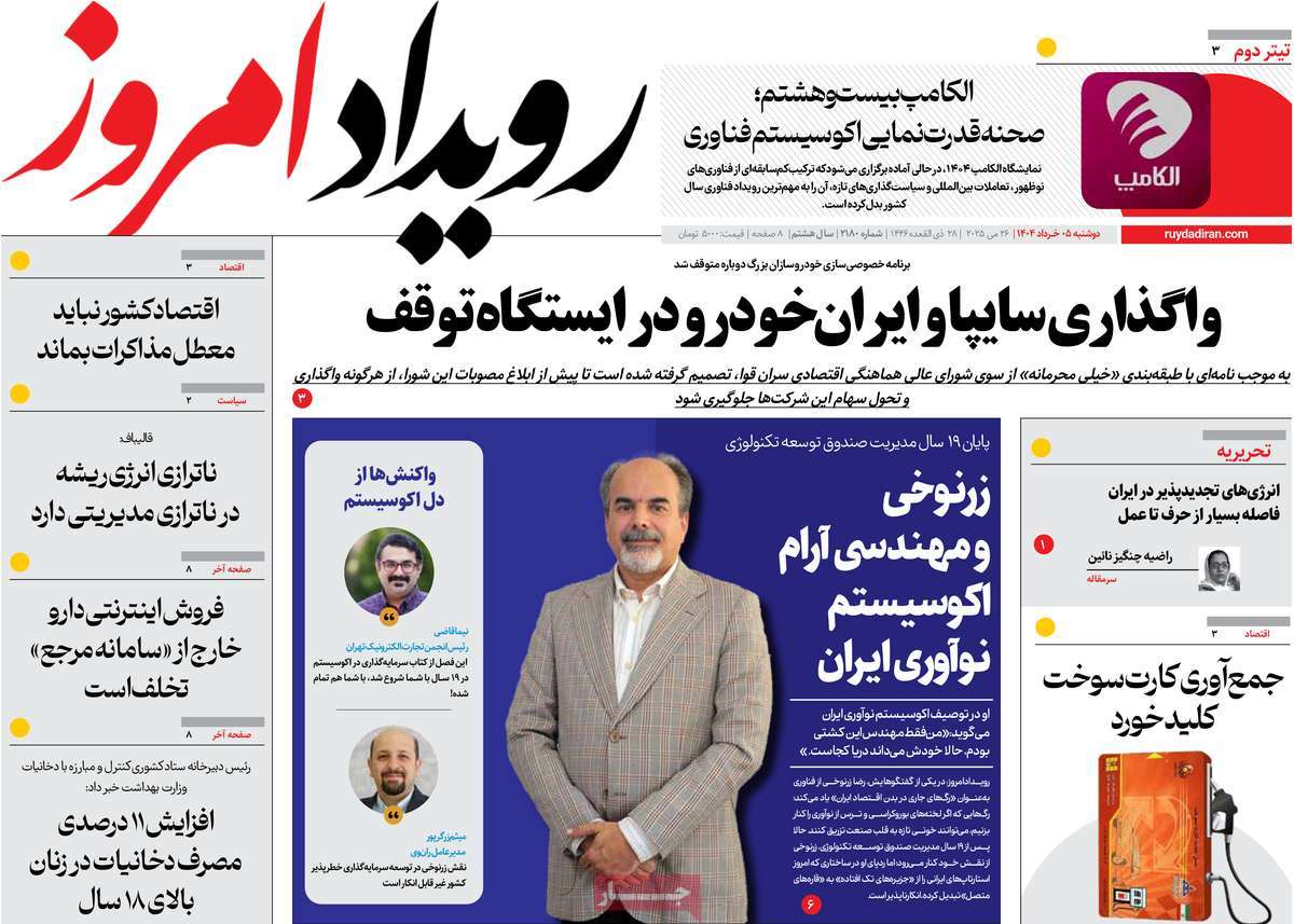 روزنامه رویداد امروز