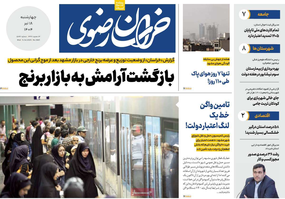 روزنامه خراسان رضوی