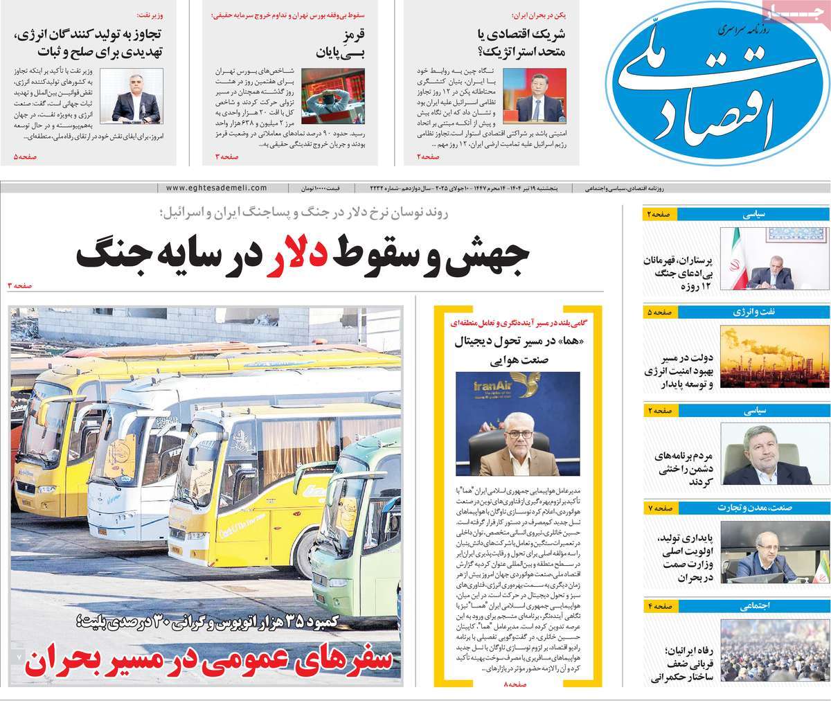 روزنامه اقتصاد ملی