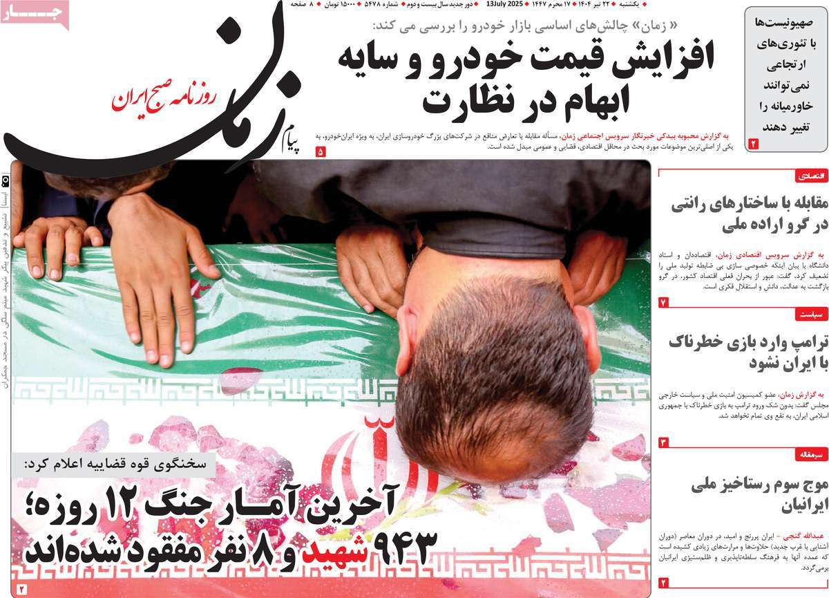 روزنامه پیام زمان