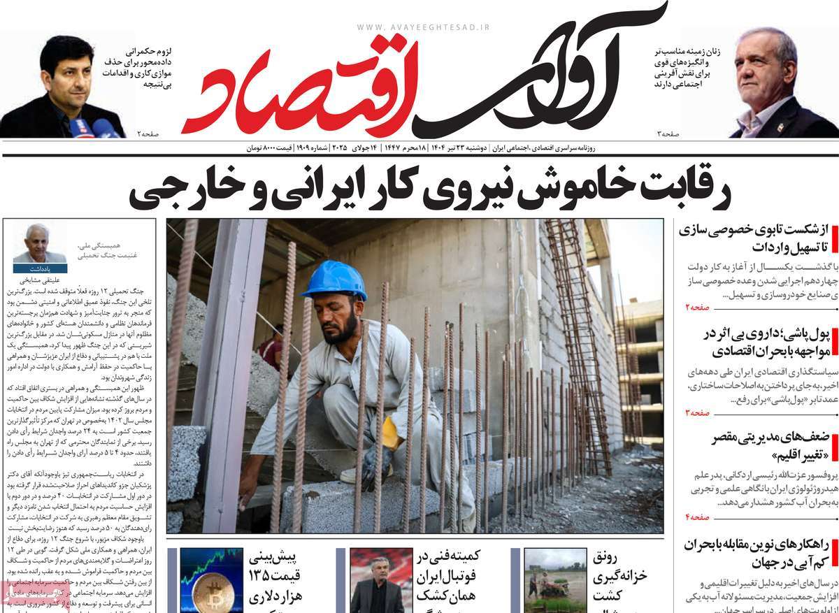 روزنامه آوای اقتصاد