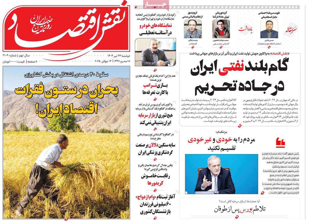 روزنامه نقش اقتصاد