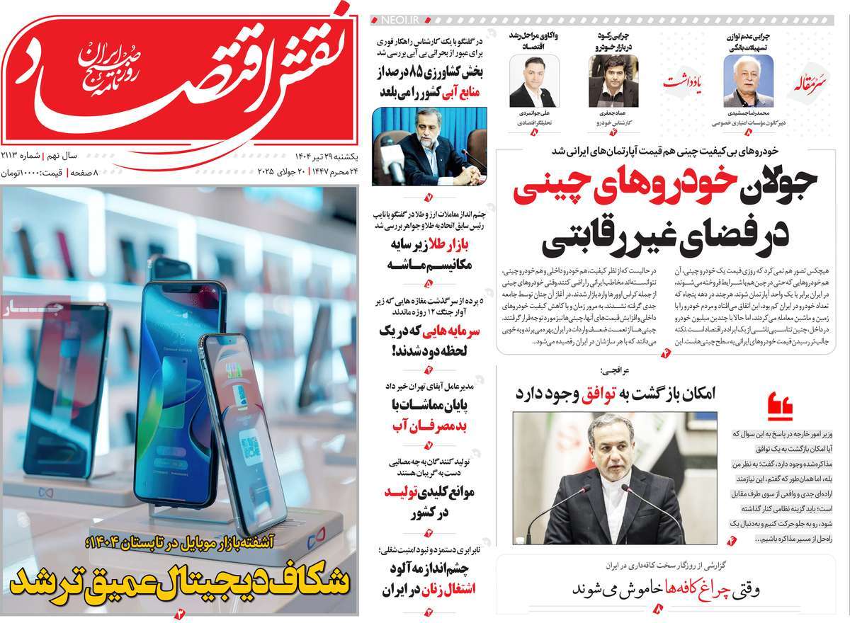روزنامه نقش اقتصاد