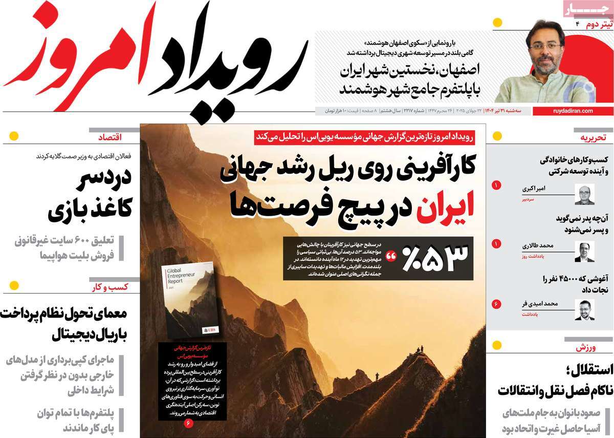 روزنامه رویداد امروز