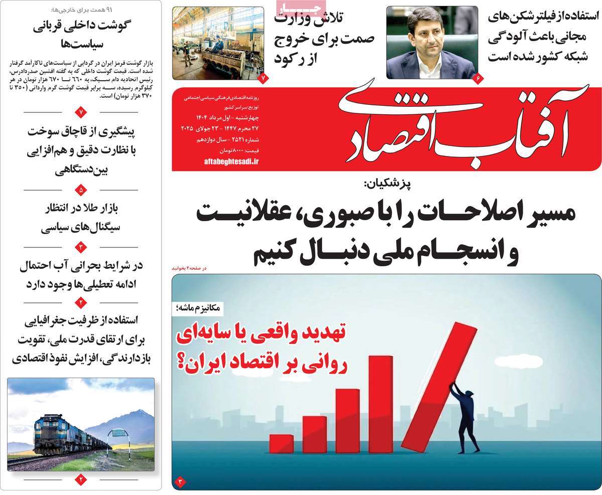 روزنامه آفتاب اقتصادی