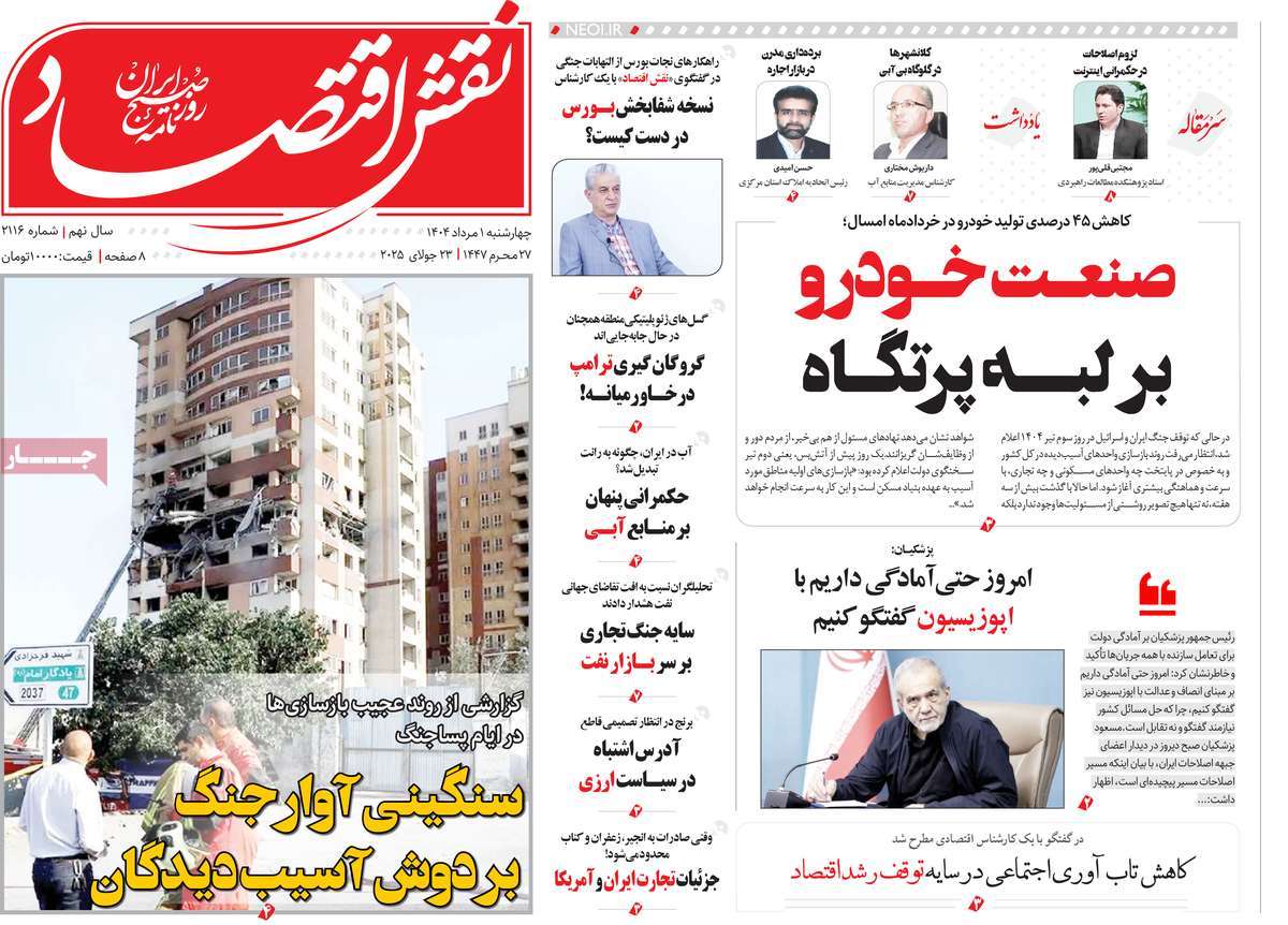 روزنامه نقش اقتصاد