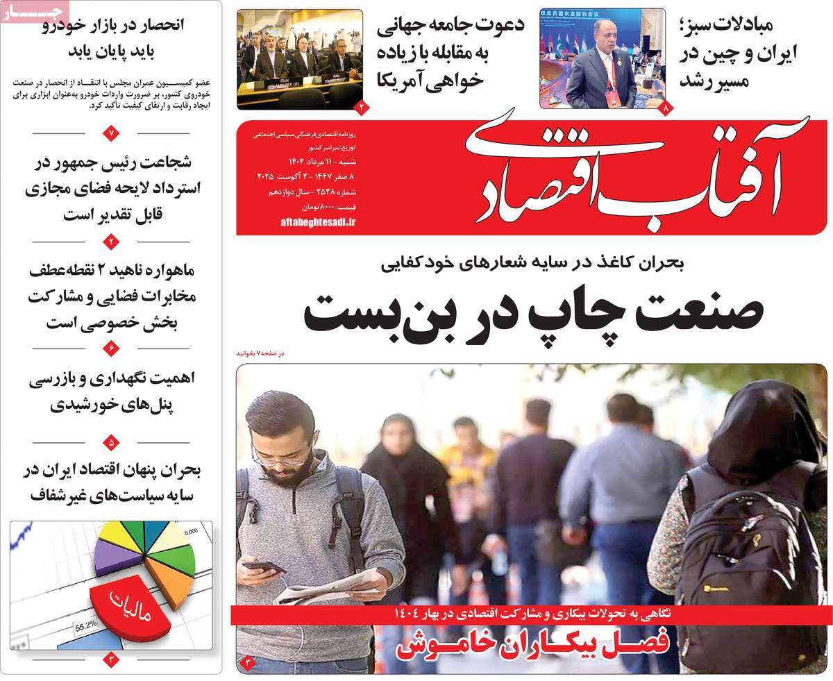 روزنامه آفتاب اقتصادی