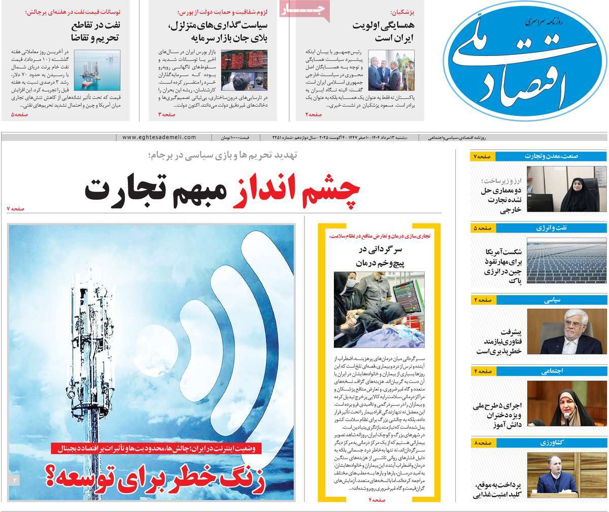 روزنامه اقتصاد ملی