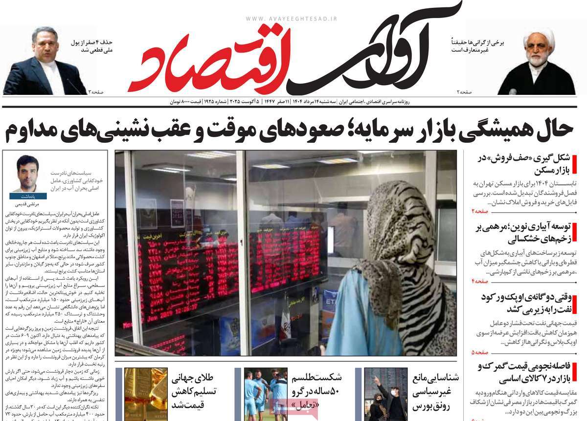 روزنامه آوای اقتصاد