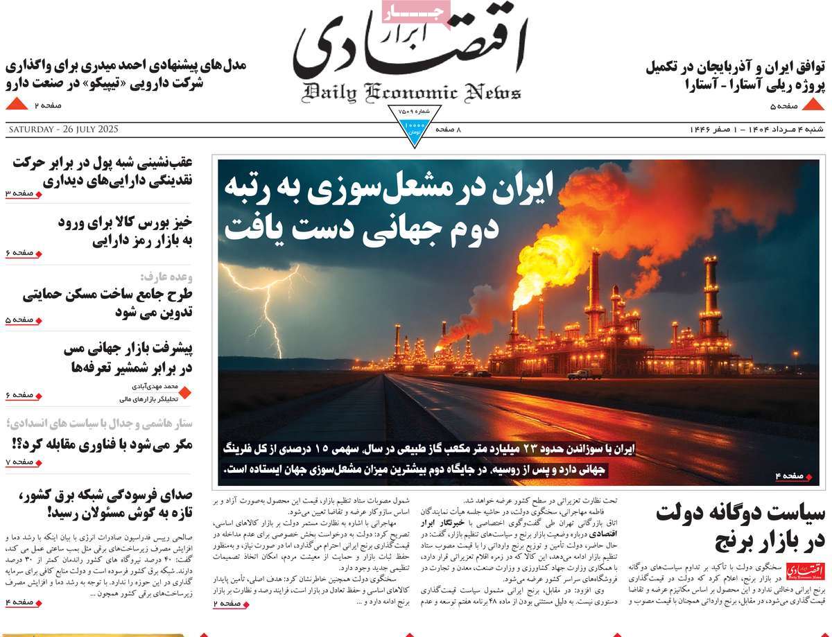 روزنامه ابرار اقتصادی