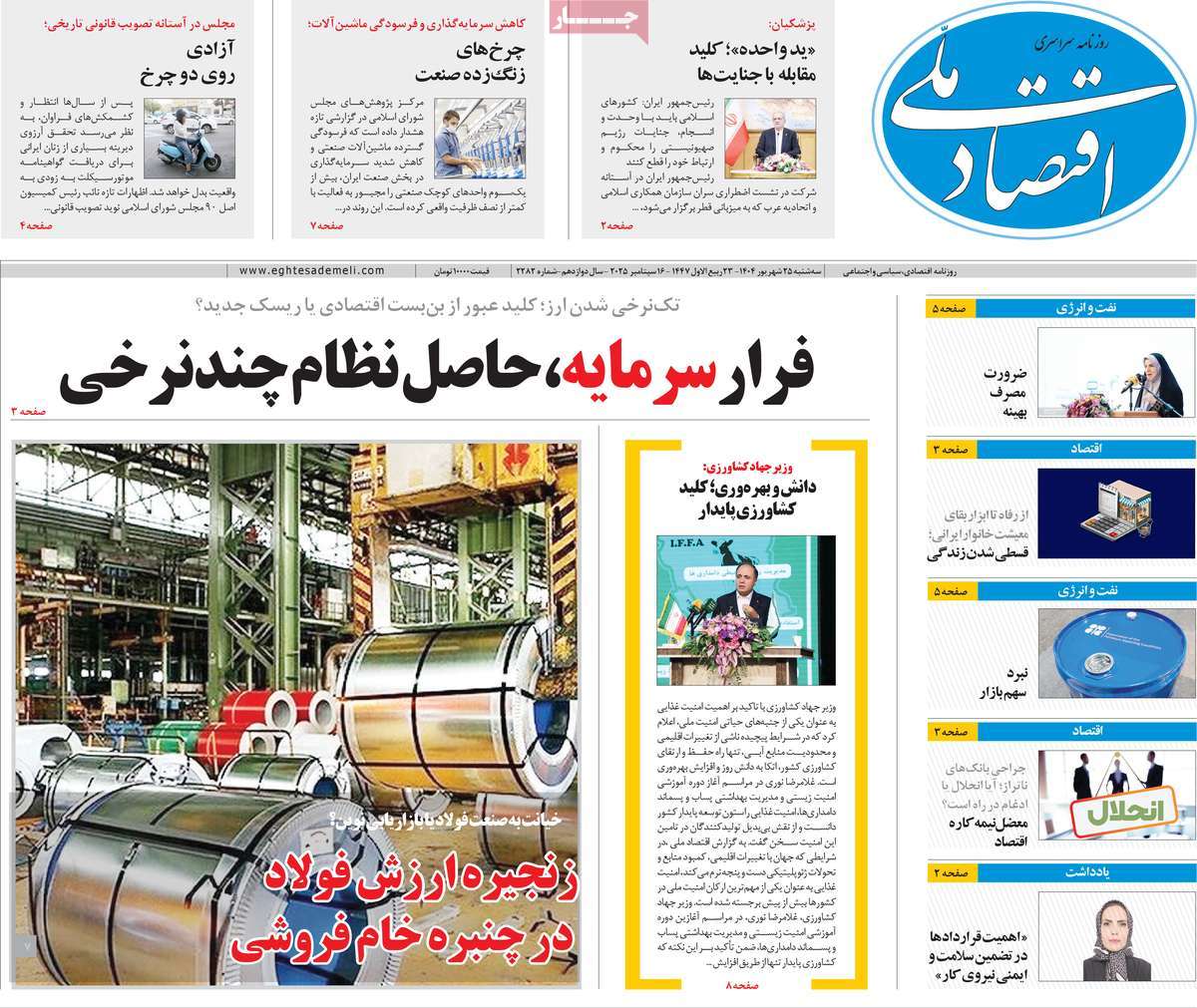 روزنامه اقتصاد ملی