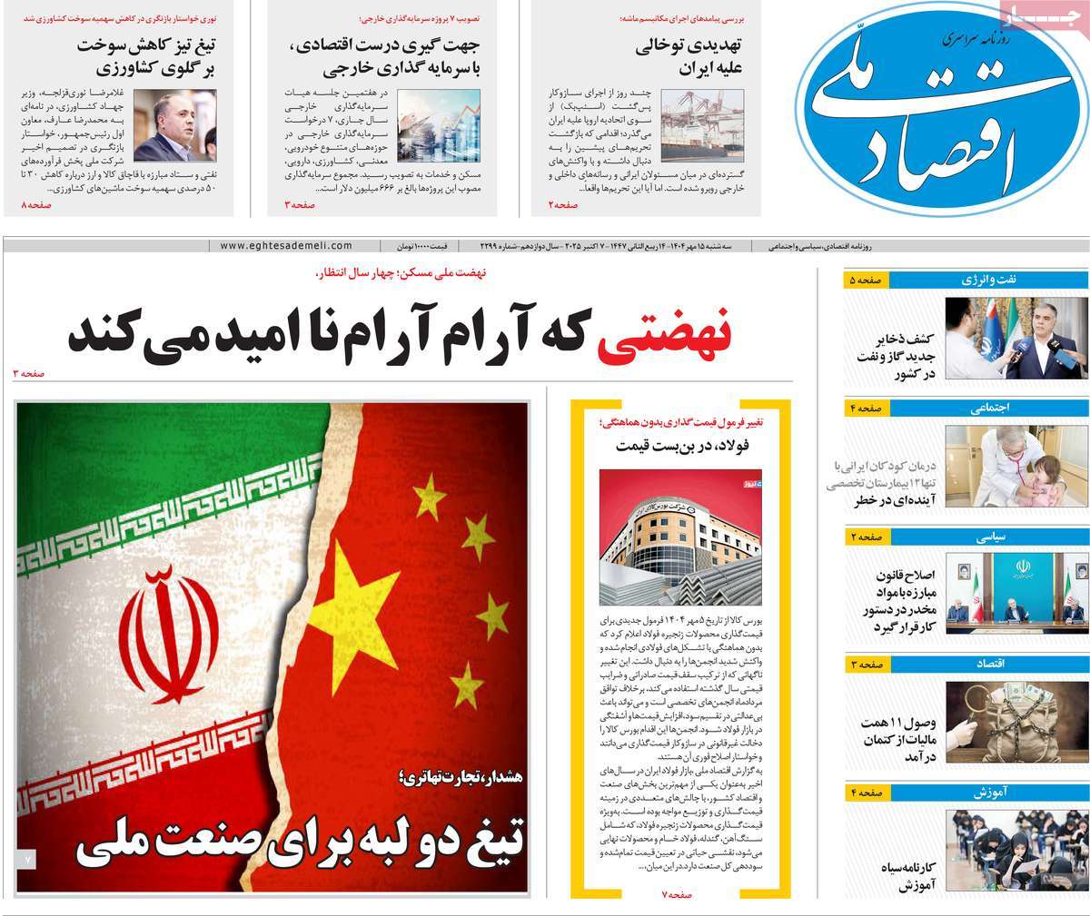 روزنامه اقتصاد ملی