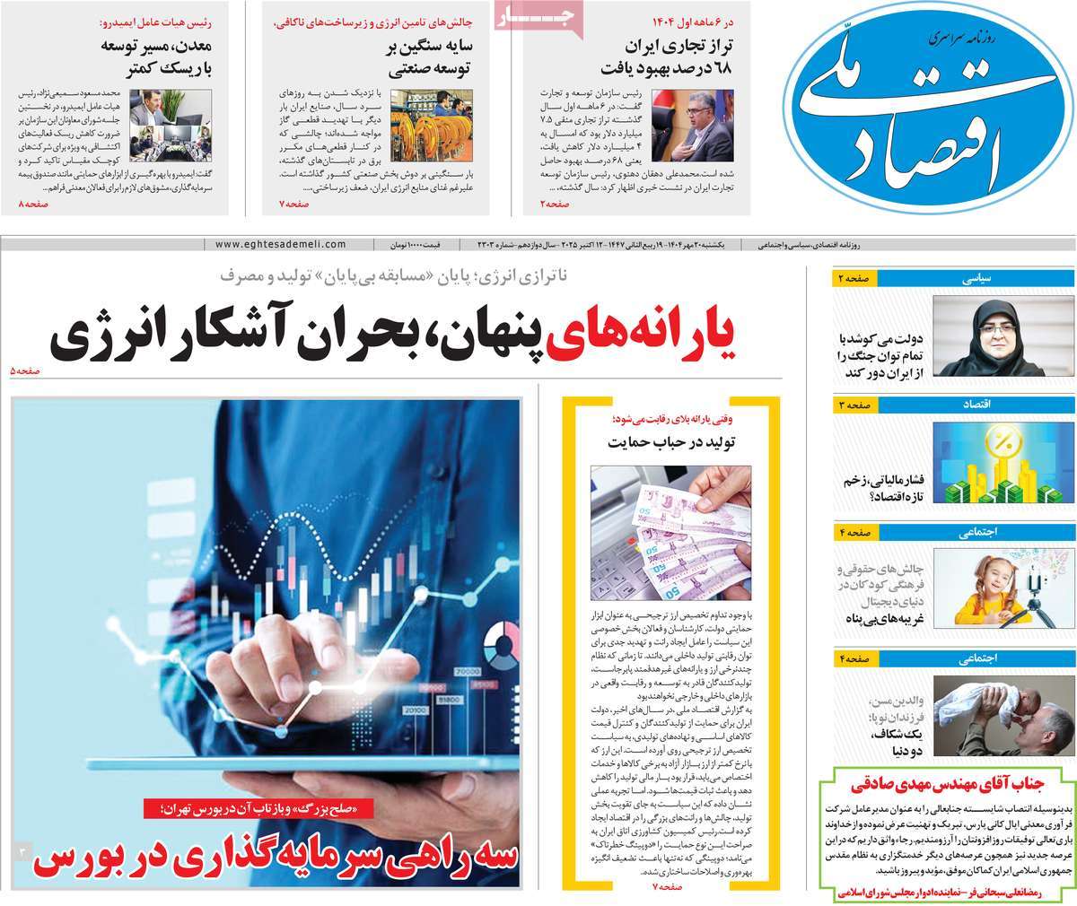 روزنامه اقتصاد ملی