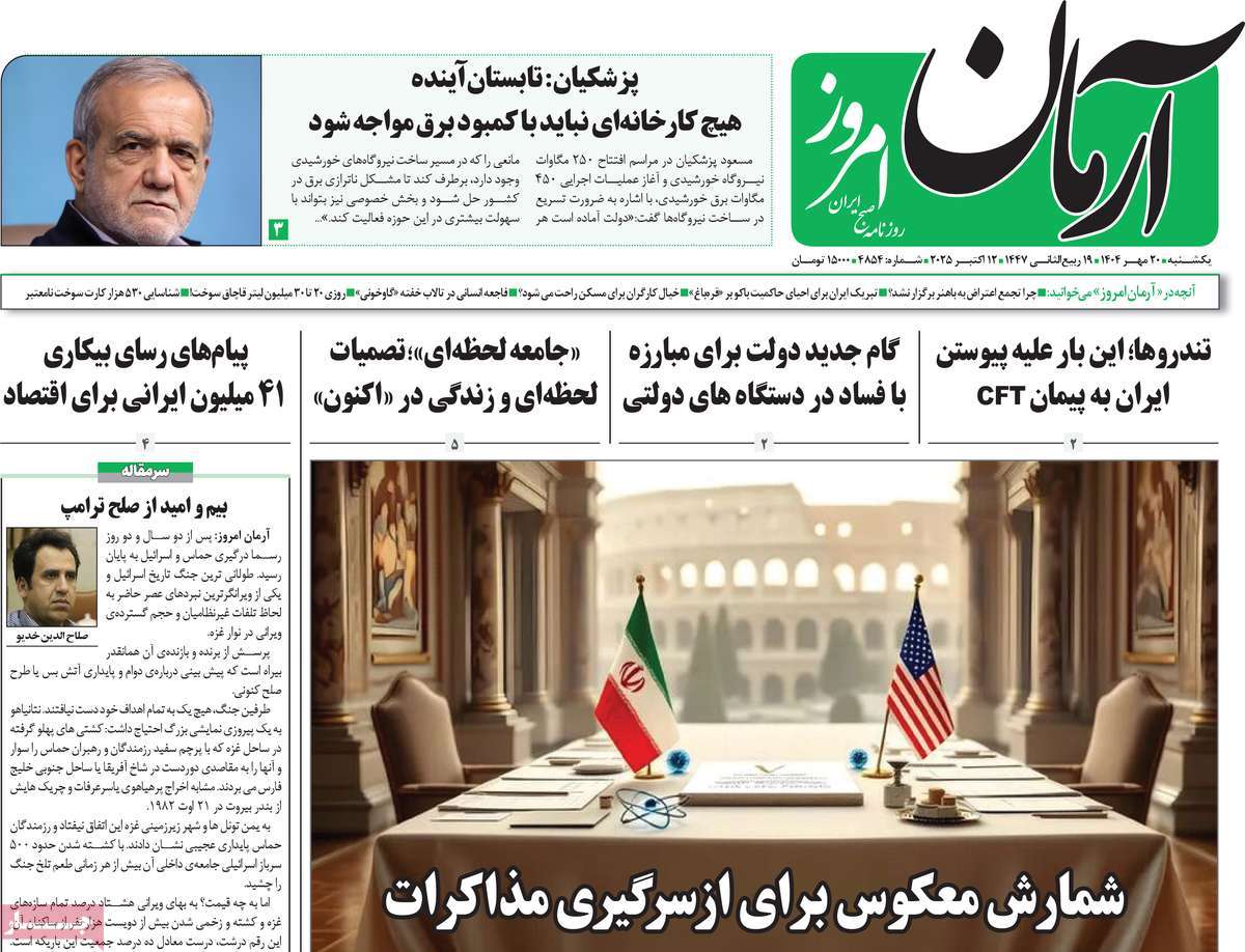 روزنامه آرمان امروز