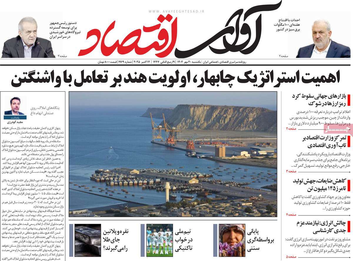 روزنامه آوای اقتصاد