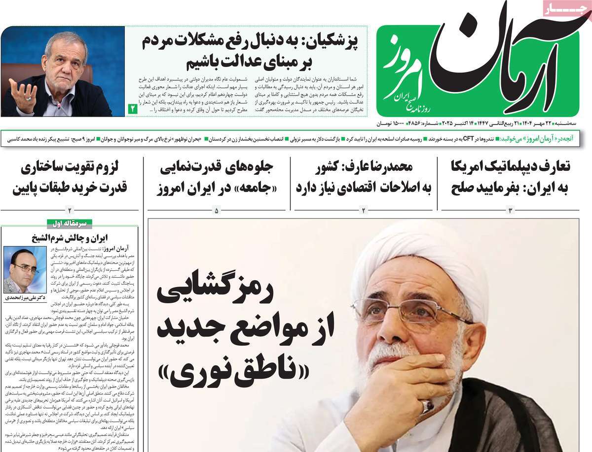 روزنامه آرمان امروز