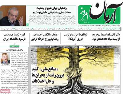 روزنامه آرمان امروز