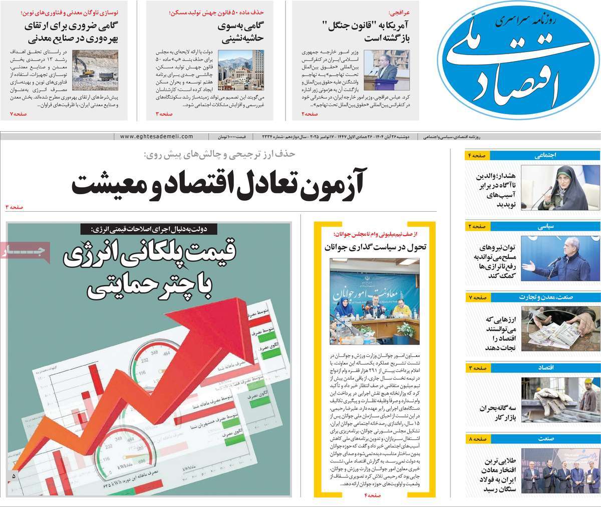 روزنامه اقتصاد ملی