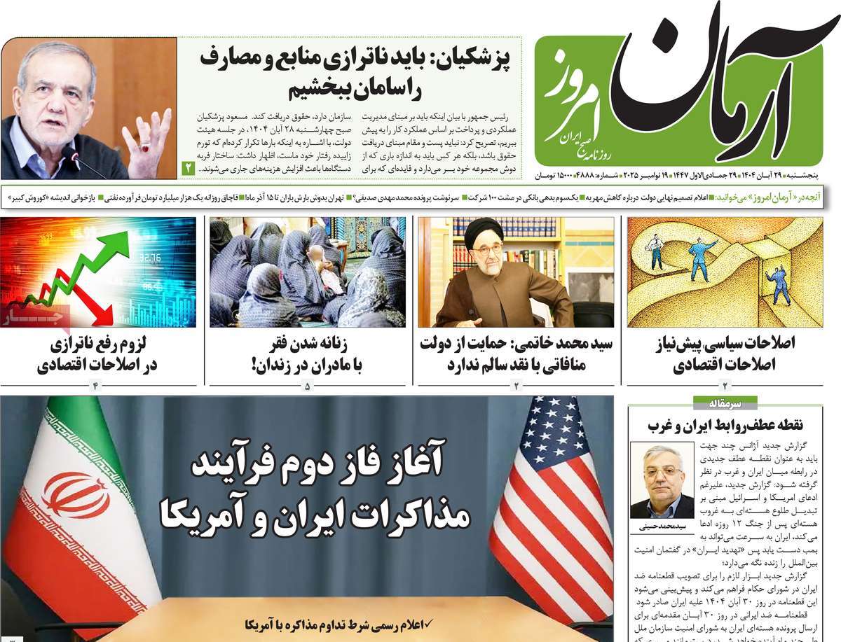 روزنامه آرمان امروز