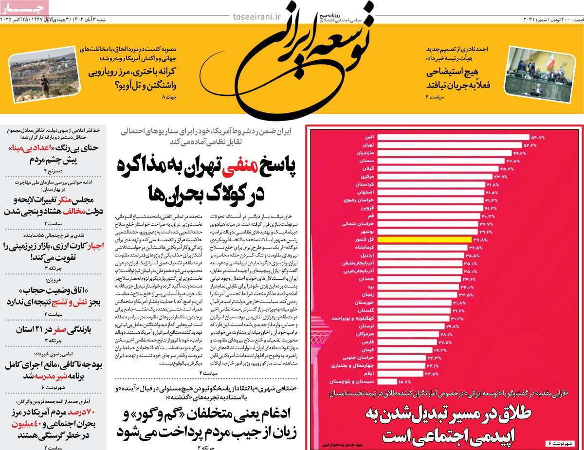 روزنامه توسعه ایرانی